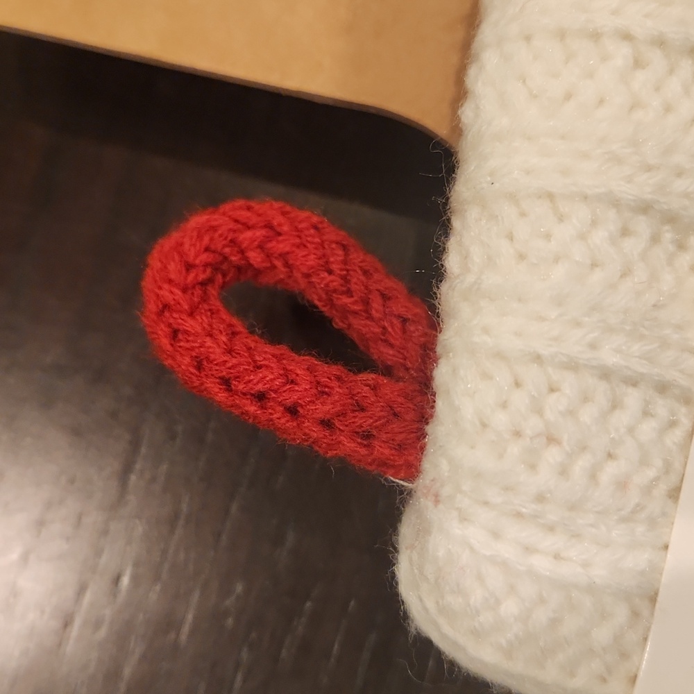 Wondershop White Knit Stocking with Red Letter "I" NWT - Picture 4 of 6